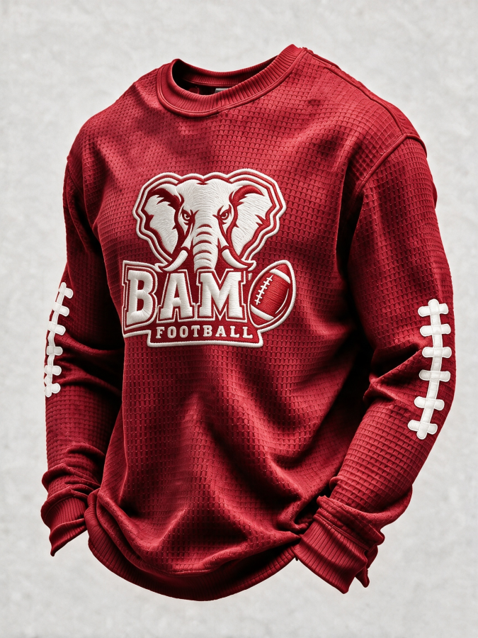Men'S Football  Printed Waffle T-Shirt