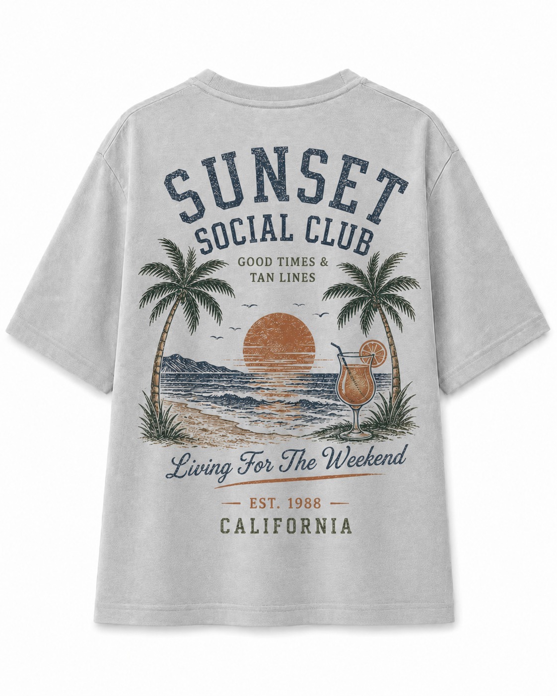 Sunset Social Club Active V-Neck Tee