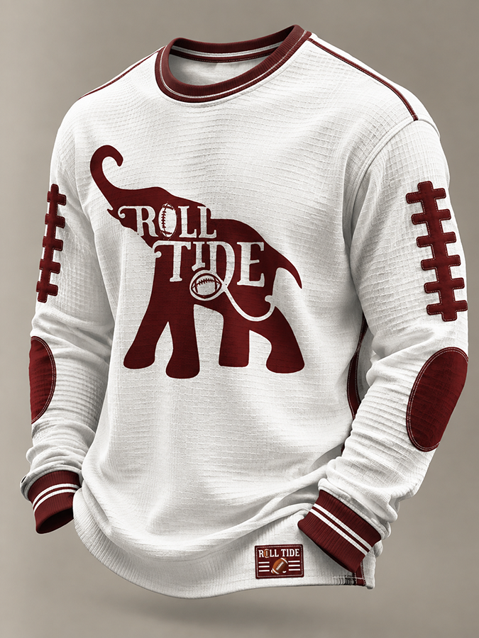 Men's Rugby Pattern Waffle T-shirt