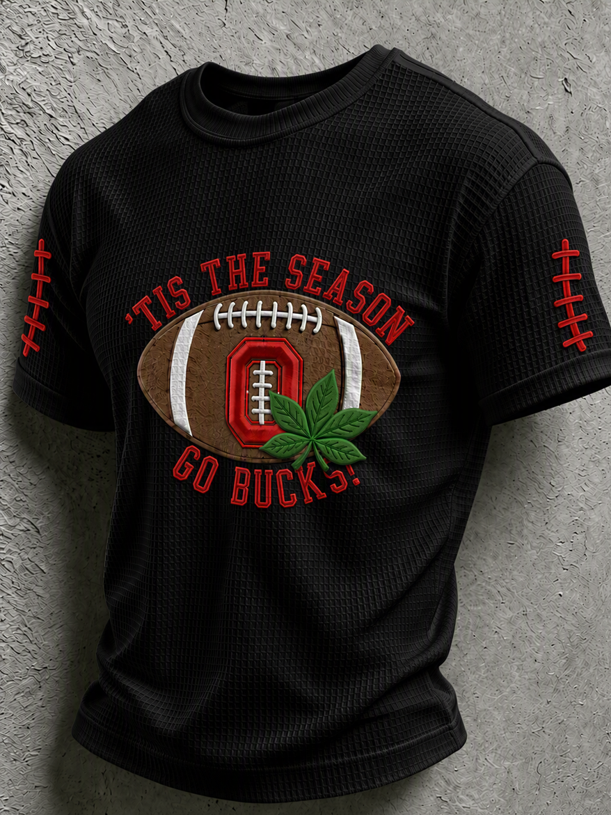 Men'S Football Fan Waffle T-Shirt