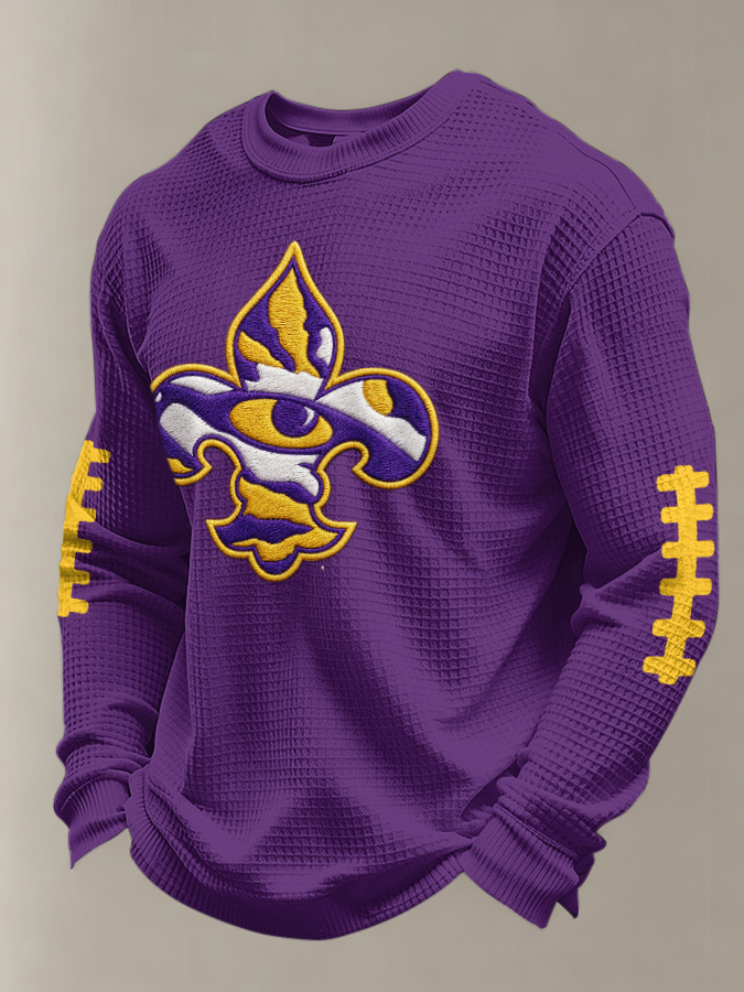 Men's Football Printed Waffle T-Shirt
