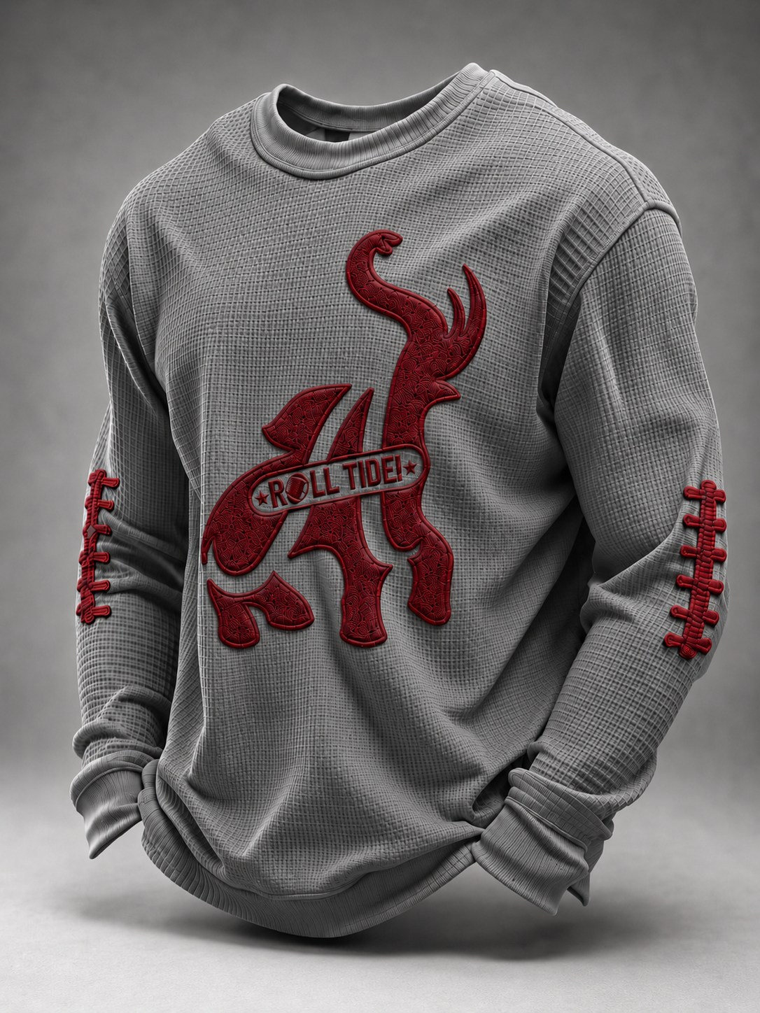 Men's Rugby Pattern Waffle T-shirt