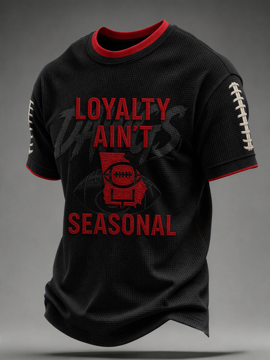 Men'S Football Fan Waffle T-Shirt