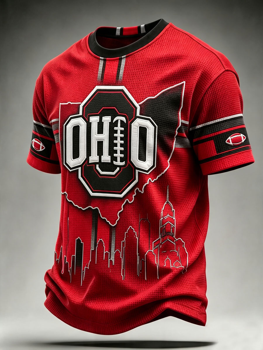 Men'S Football Fan Waffle T-Shirt