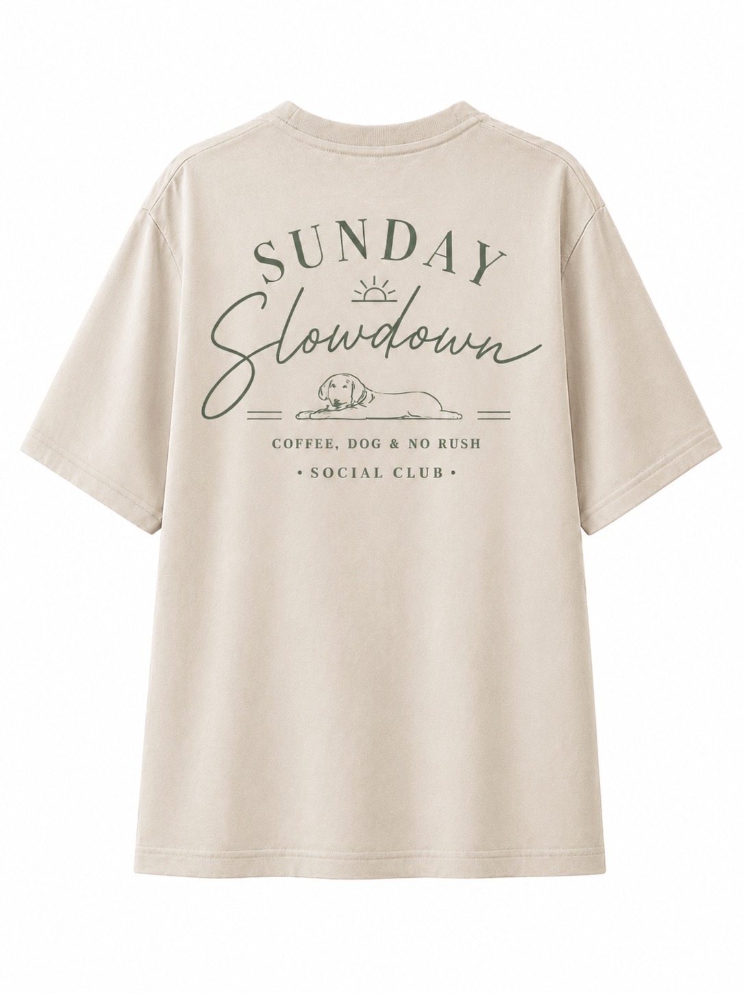 Sunday Slowdown Dog Coffee Graphic Tee
