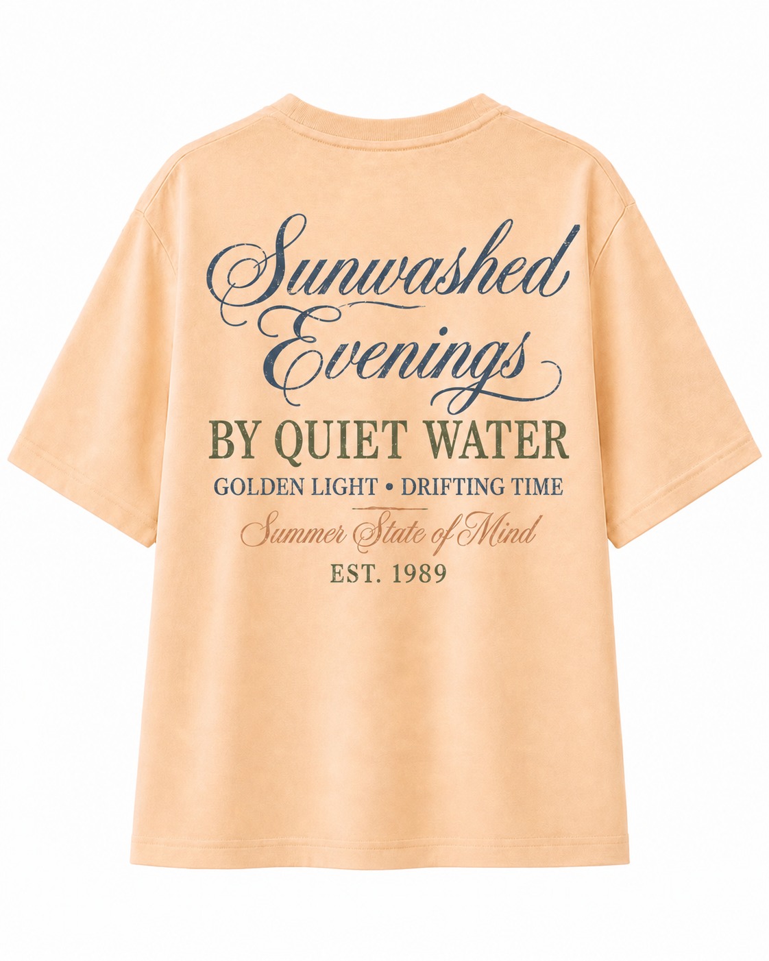 Sunwashed Quiet Lake V-Neck Tee