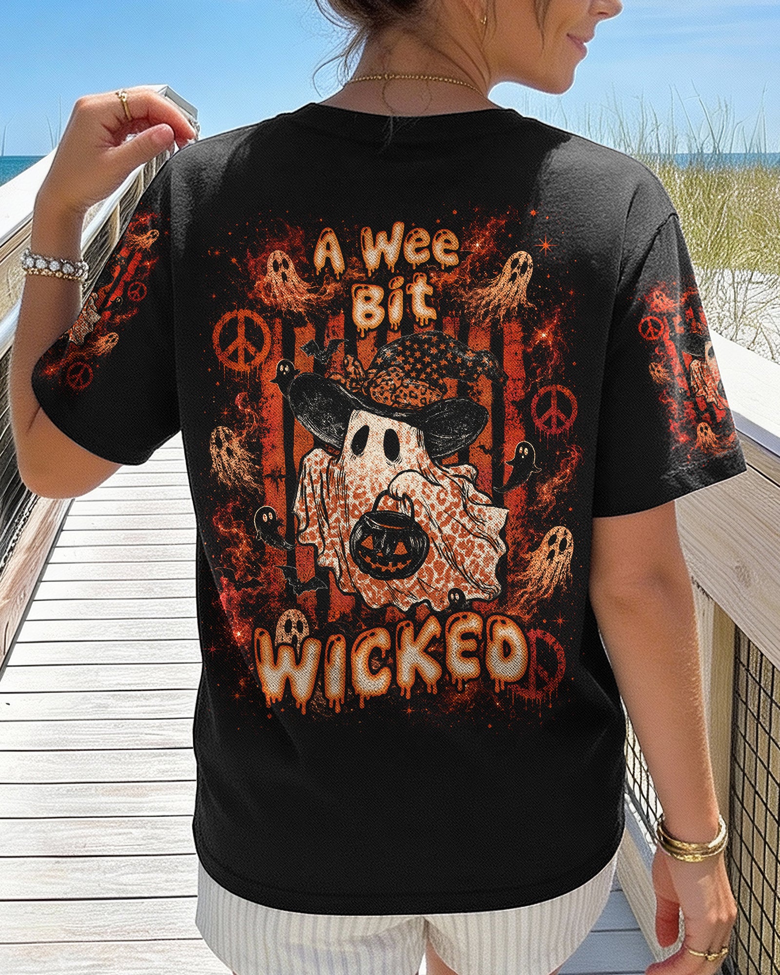 A WEE BIT WICKED WITCH BOO HALLOWEEN ALL OVER PRINT