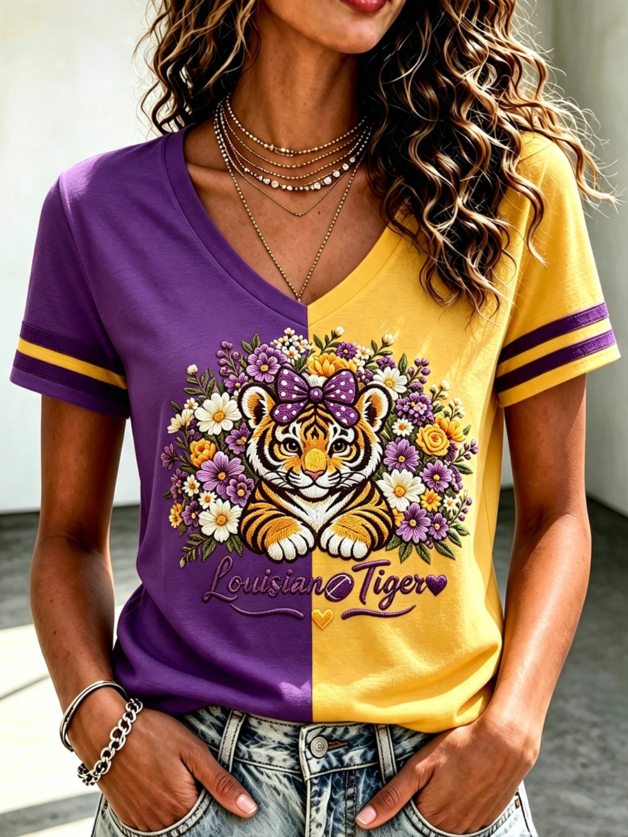 Women'S Football Print Short-Sleeve T-Shirt