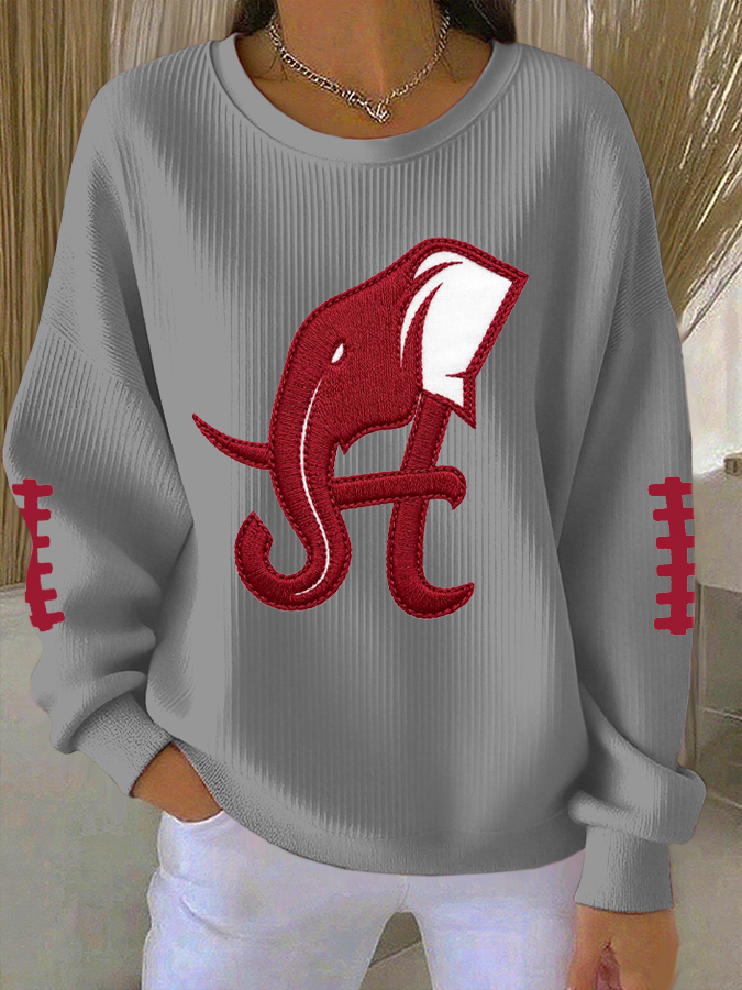 Women'S Football Print Casual Sweatshirt