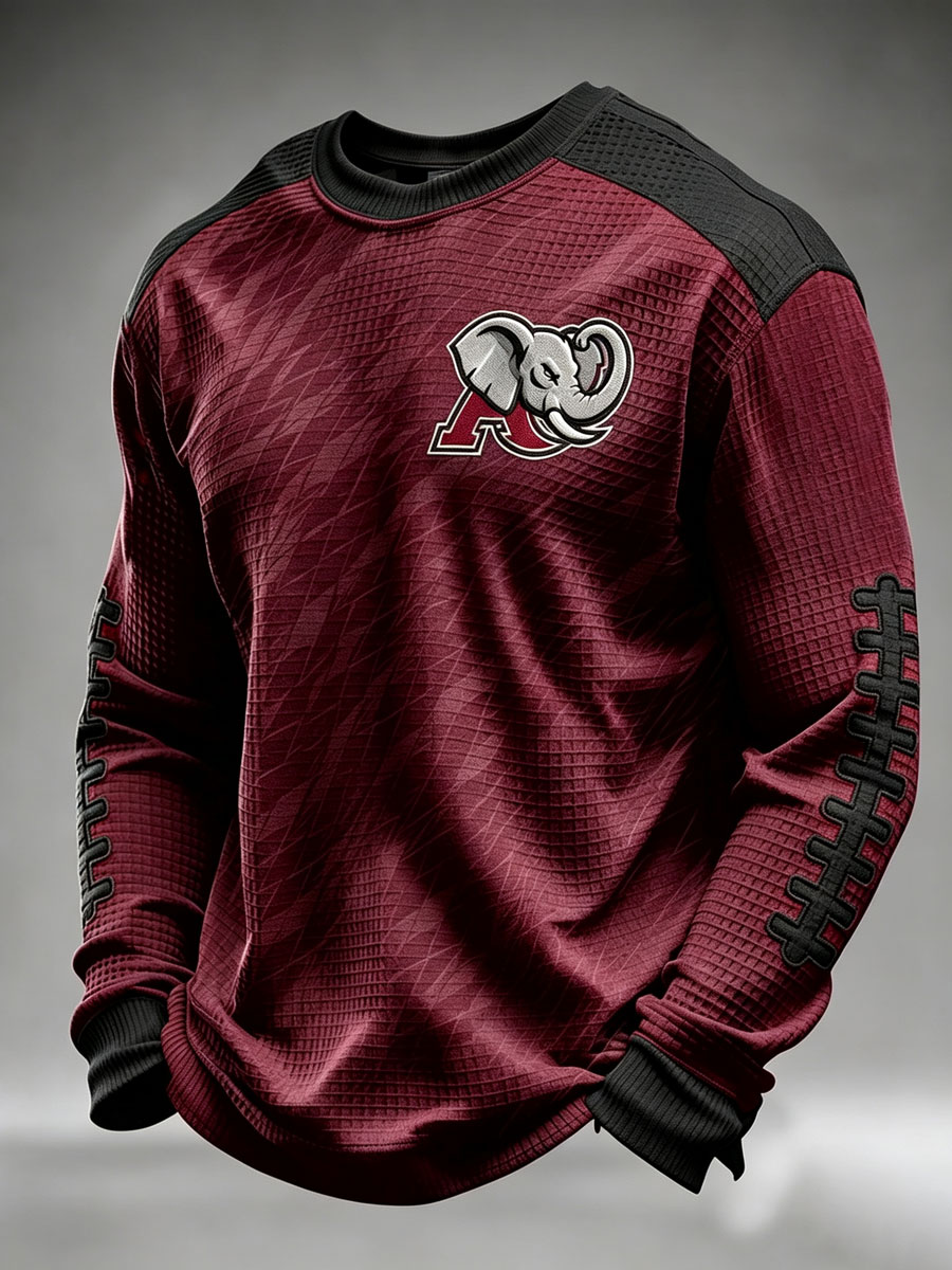Men's Rugby Pattern Waffle T-shirt