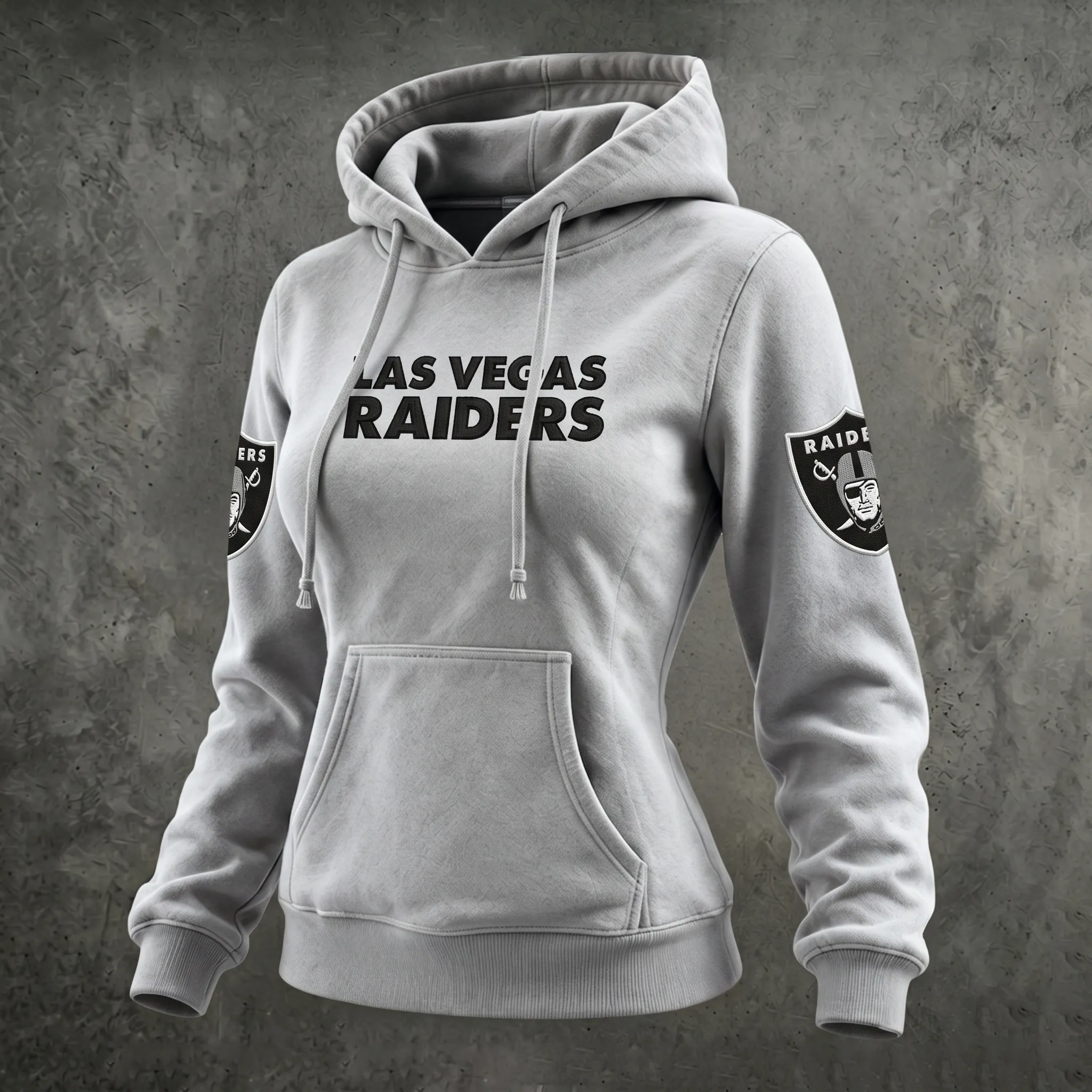 Raiders Football-Inspired Graphic Women's Premium Cotton-Blend Pullover Hoodie – Soft, Relaxed Fit for Casual Wear