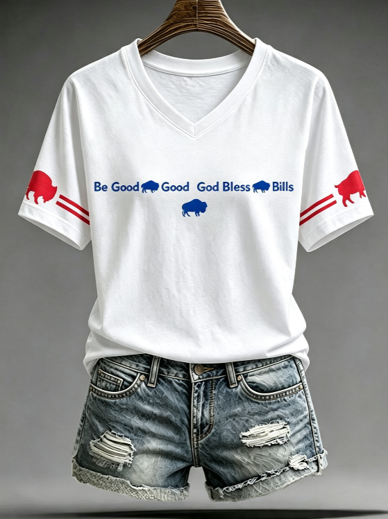 Women's Football Lover Bulls BUF Art Printed T-shirt