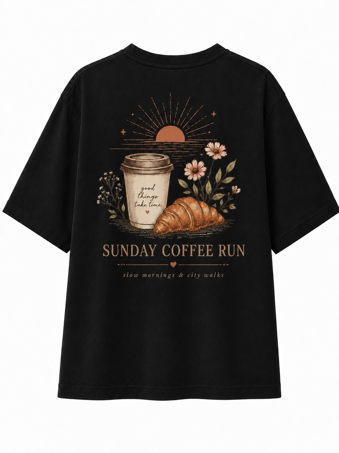 Sunday Coffee Run V-Neck Tee
