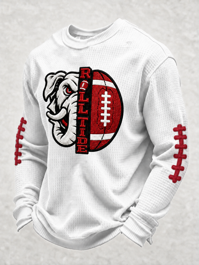 Men'S Football  Printed Waffle T-Shirt