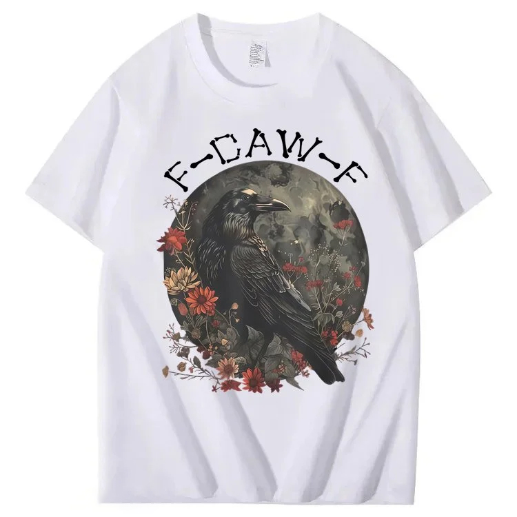 F-Caw-F Crow Raven 100% Cotton T-Shirt
