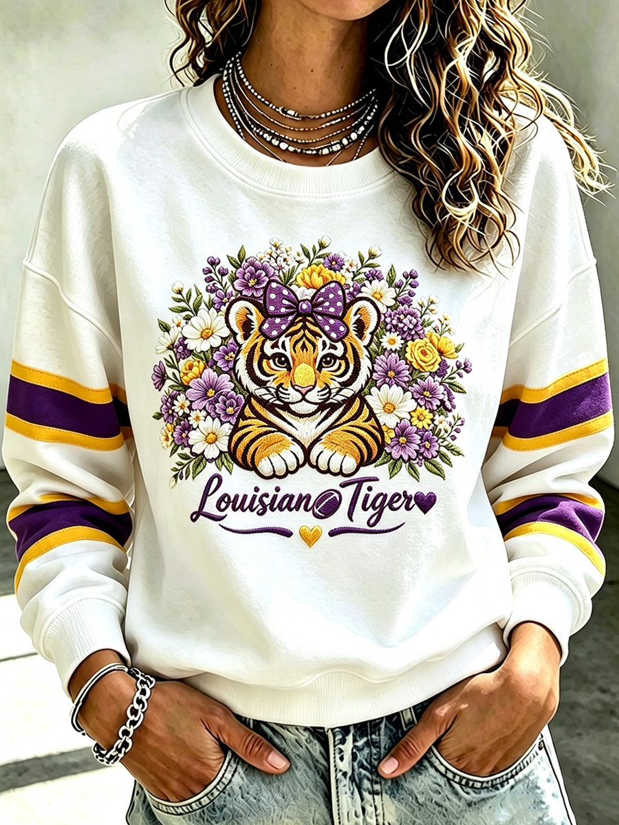 Women'S Retro Rugby Round Neck Sports Shirt