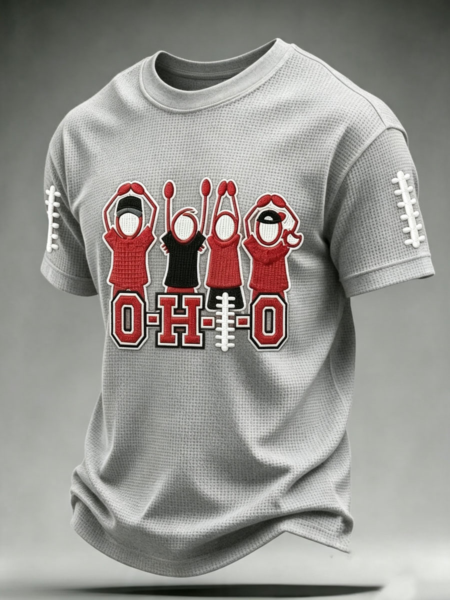 Men'S Football Fan Waffle T-Shirt