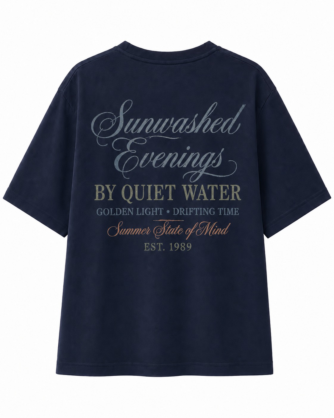 Sunwashed Quiet Lake V-Neck Tee