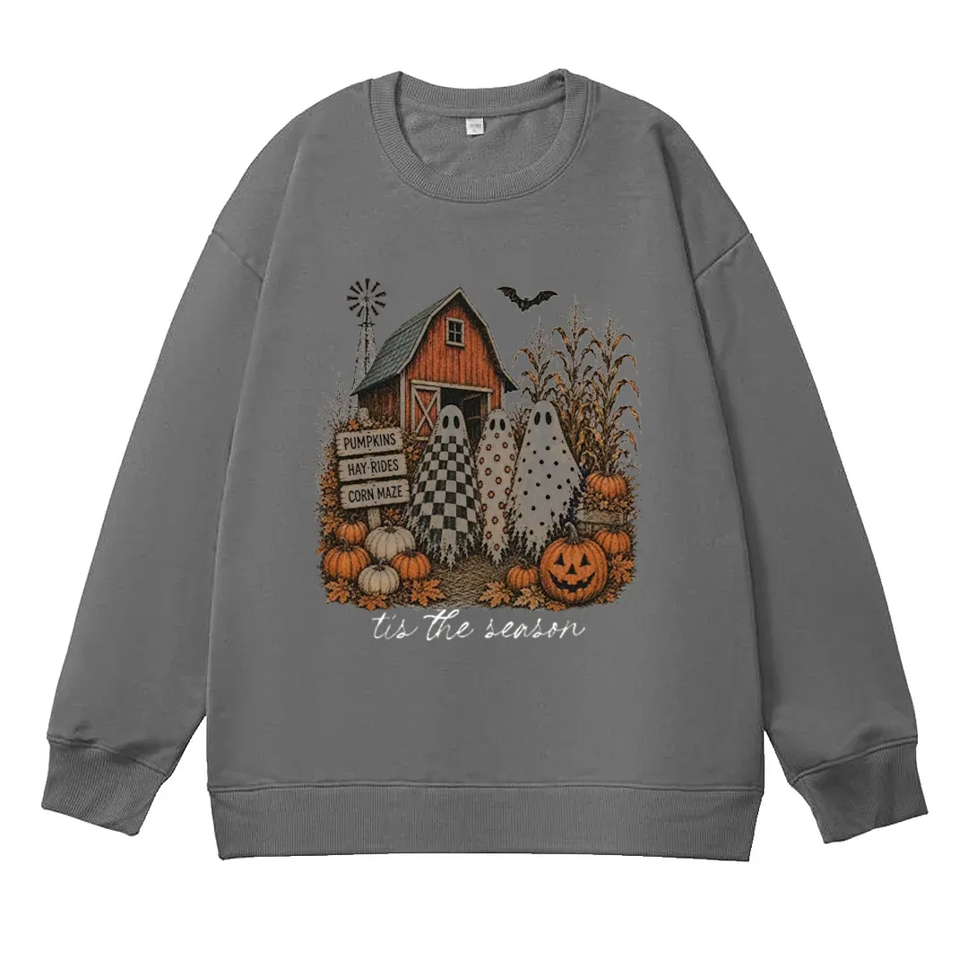 Tis The Season Ghost Trio Sweatshirt | Pumpkin Patch Ghosts Shirt