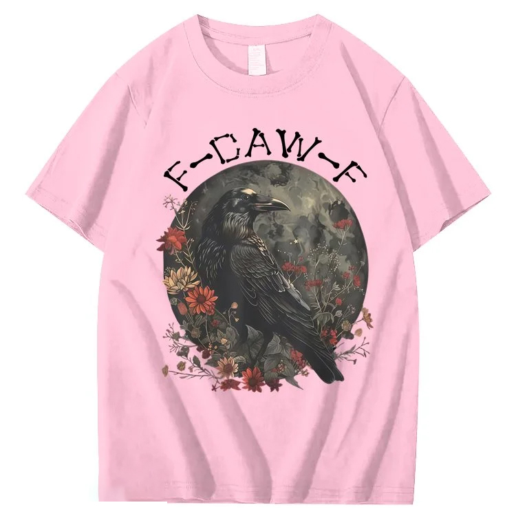 F-Caw-F Crow Raven 100% Cotton T-Shirt