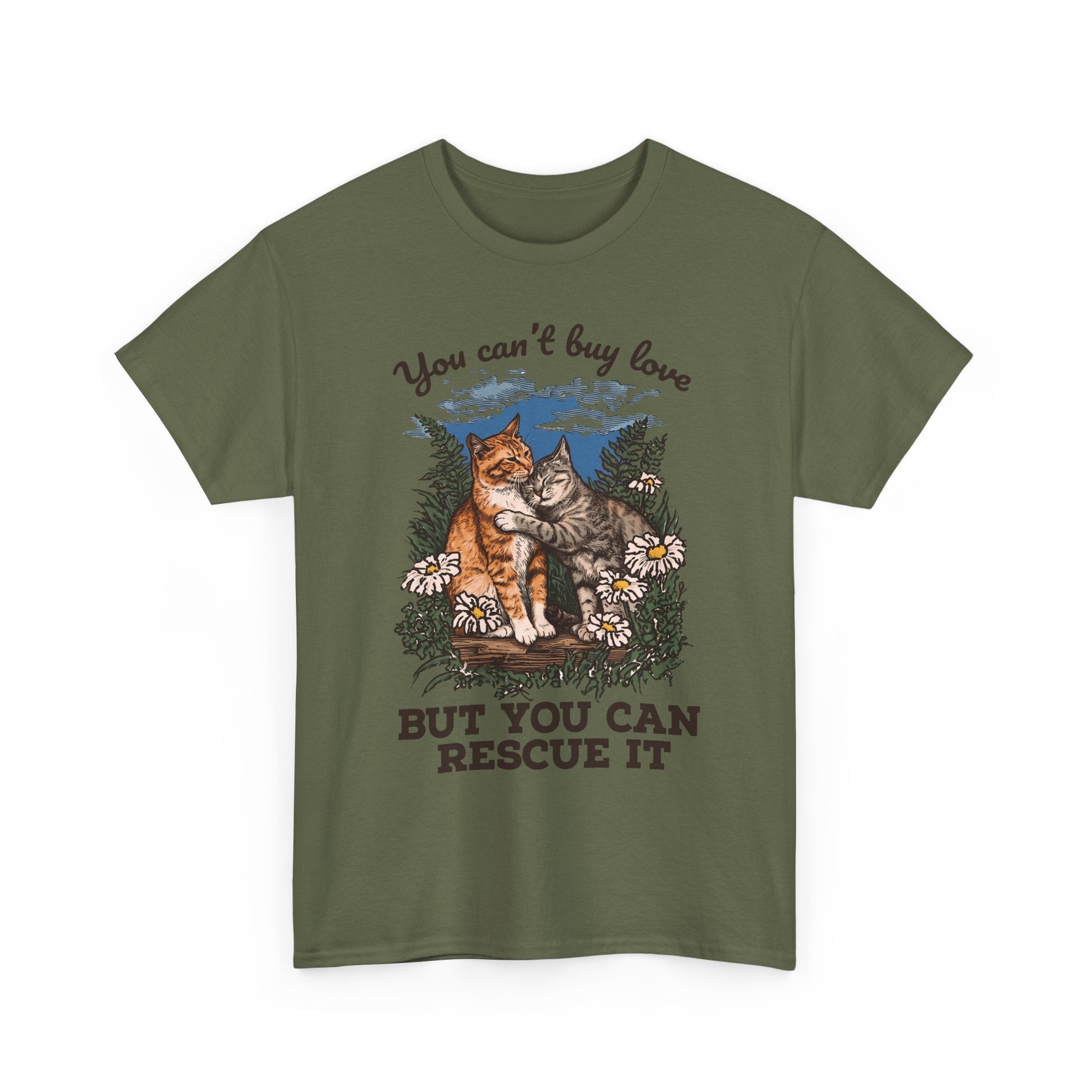 You Can't Buy Love T-Shirt — Sweet Rescue Cats Adoption Graphic Tee
