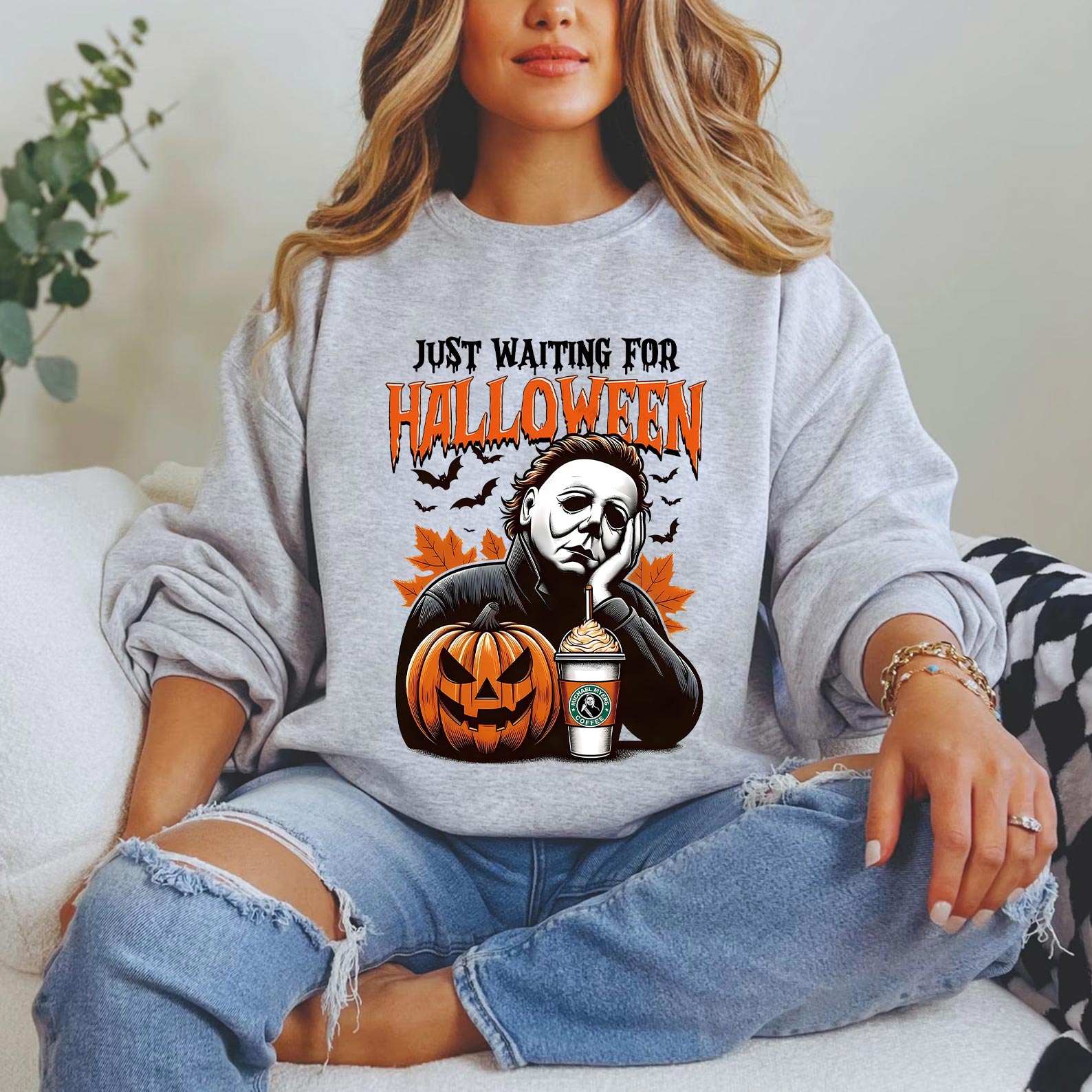 'JUST WAITING FOR HALLOWEEN'  Tee/Sweatshirt/Hoodie
