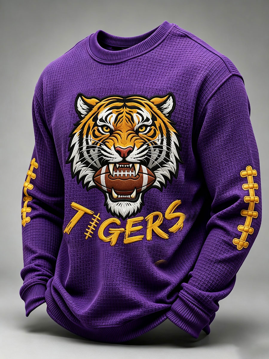 Men's Football Printed Waffle T-Shirt