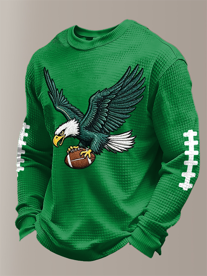 Men's Football print waffle T-shirt