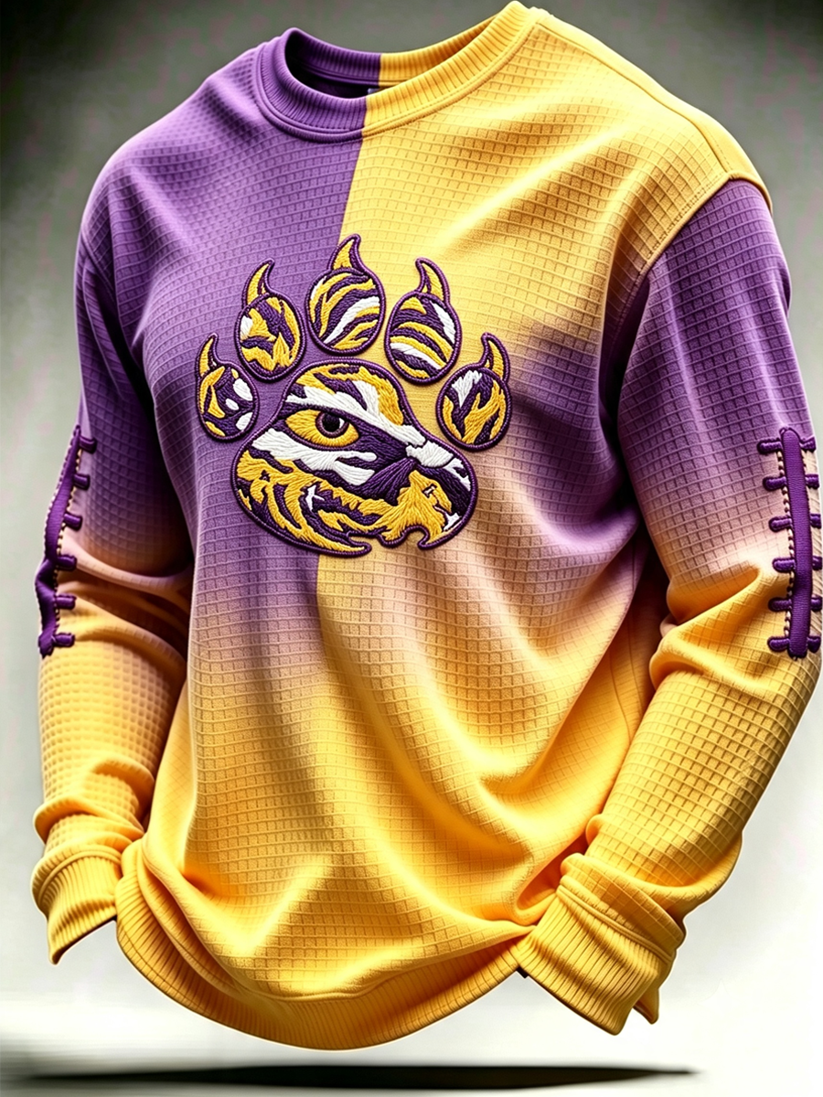 Men's Rugby Pattern Waffle T-shirt