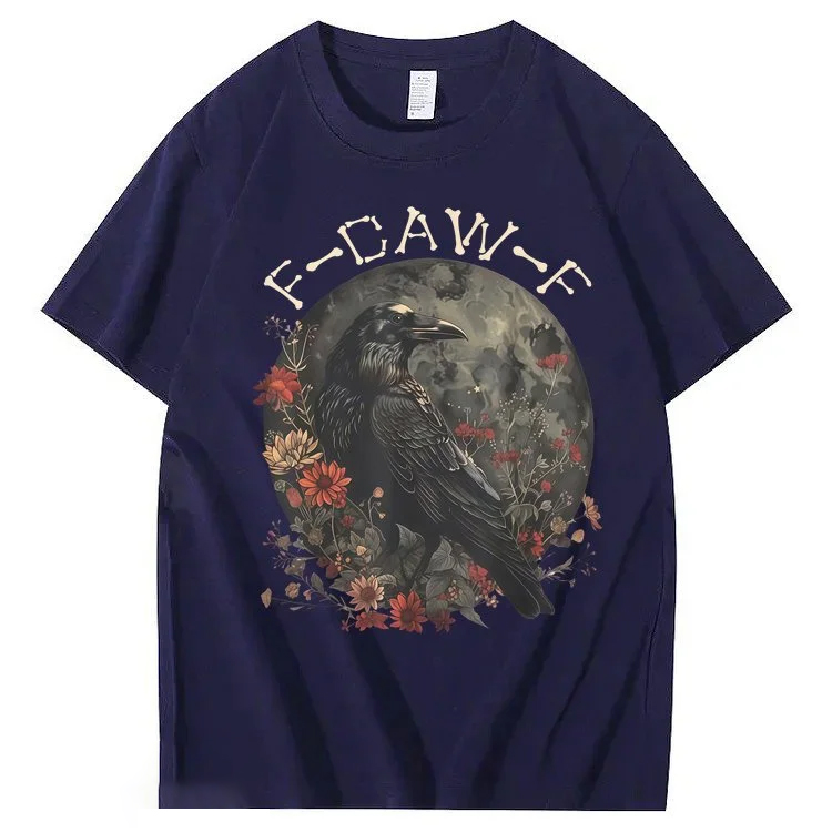 F-Caw-F Crow Raven 100% Cotton T-Shirt