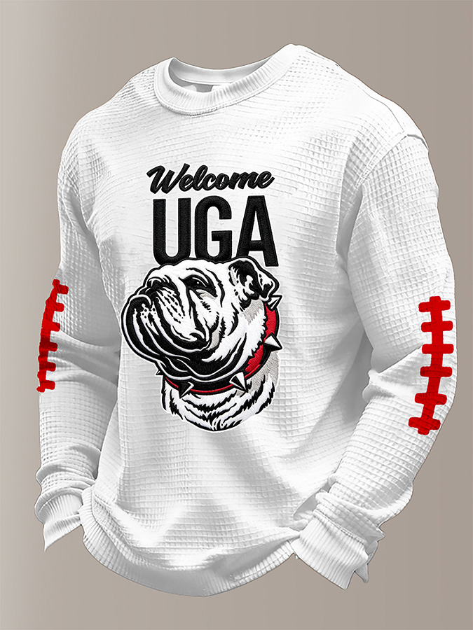 Men'S Football Printed Waffle T-Shirt