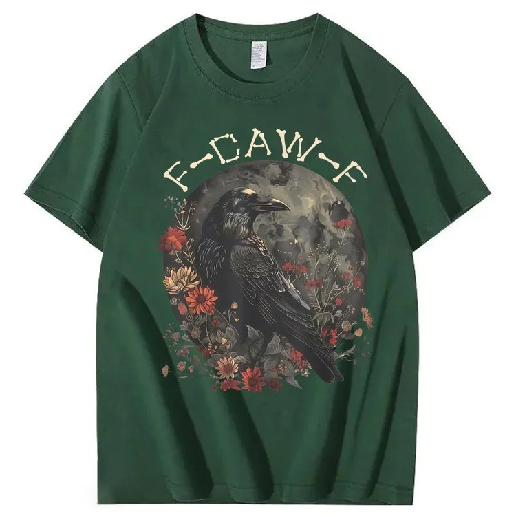 F-Caw-F Crow Raven 100% Cotton T-Shirt
