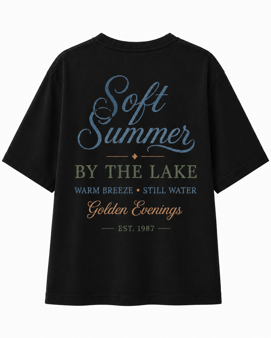 Soft Summer Lake V-Neck Tee