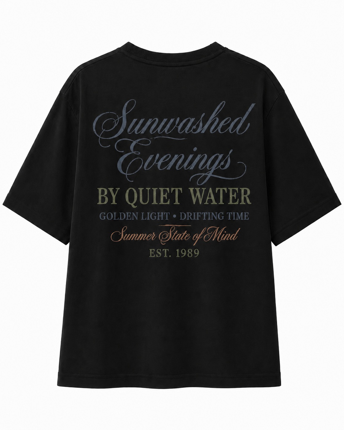 Sunwashed Quiet Lake V-Neck Tee