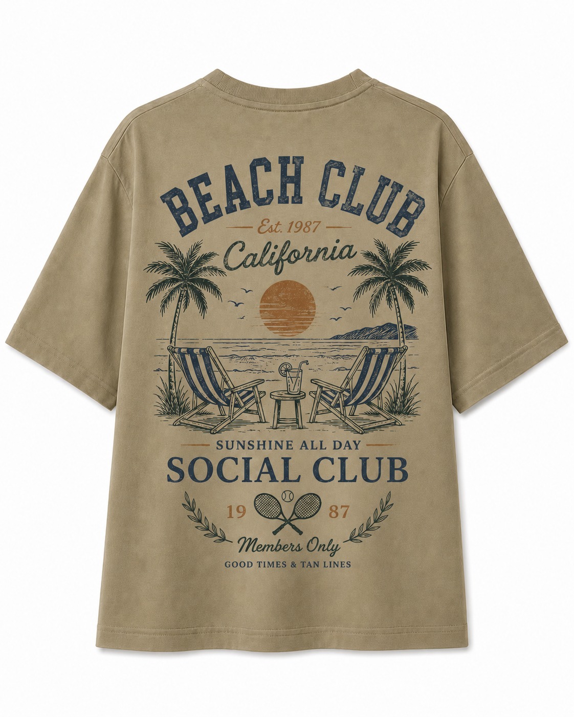 Active Beach Club Social V-Neck Tee