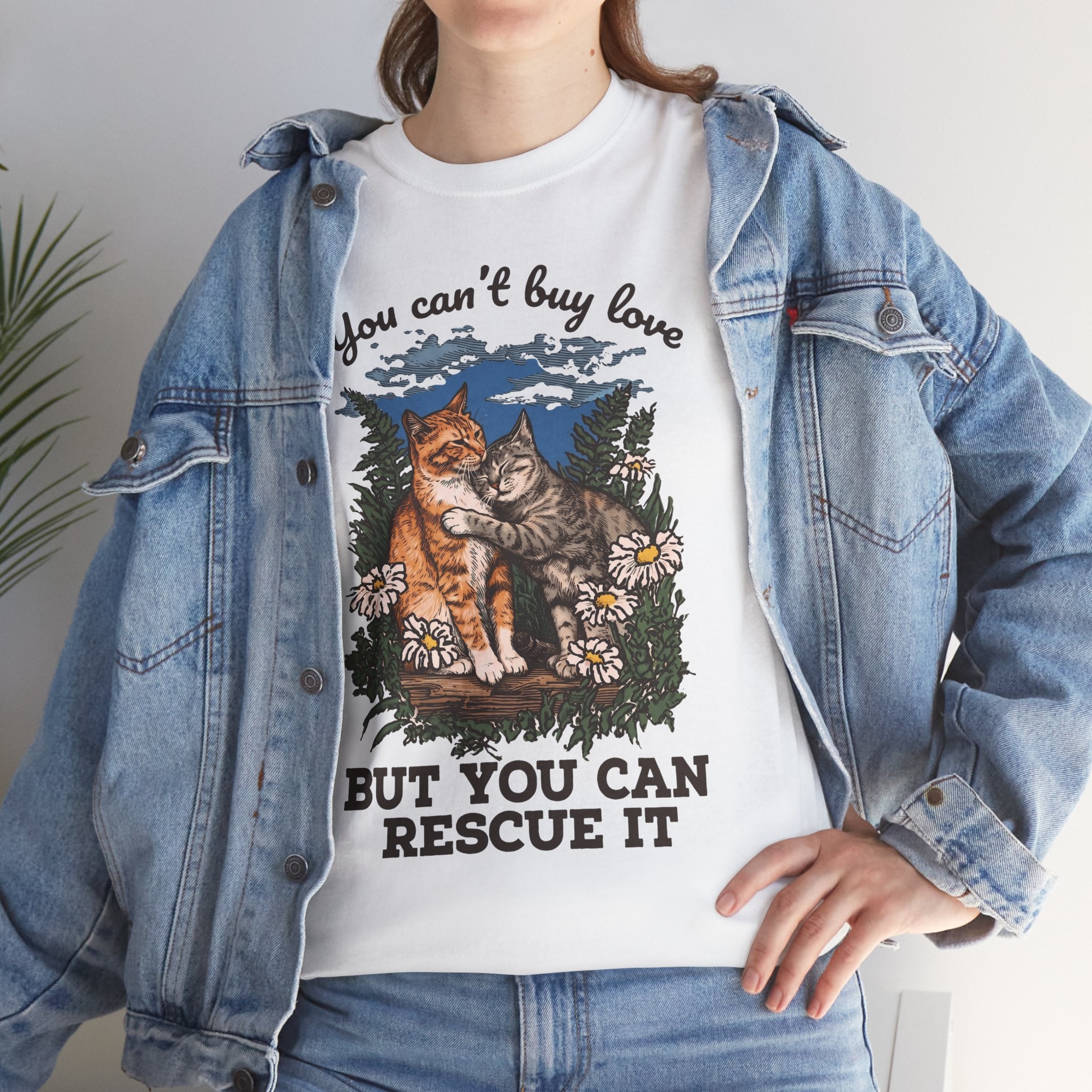 You Can't Buy Love T-Shirt — Sweet Rescue Cats Adoption Graphic Tee