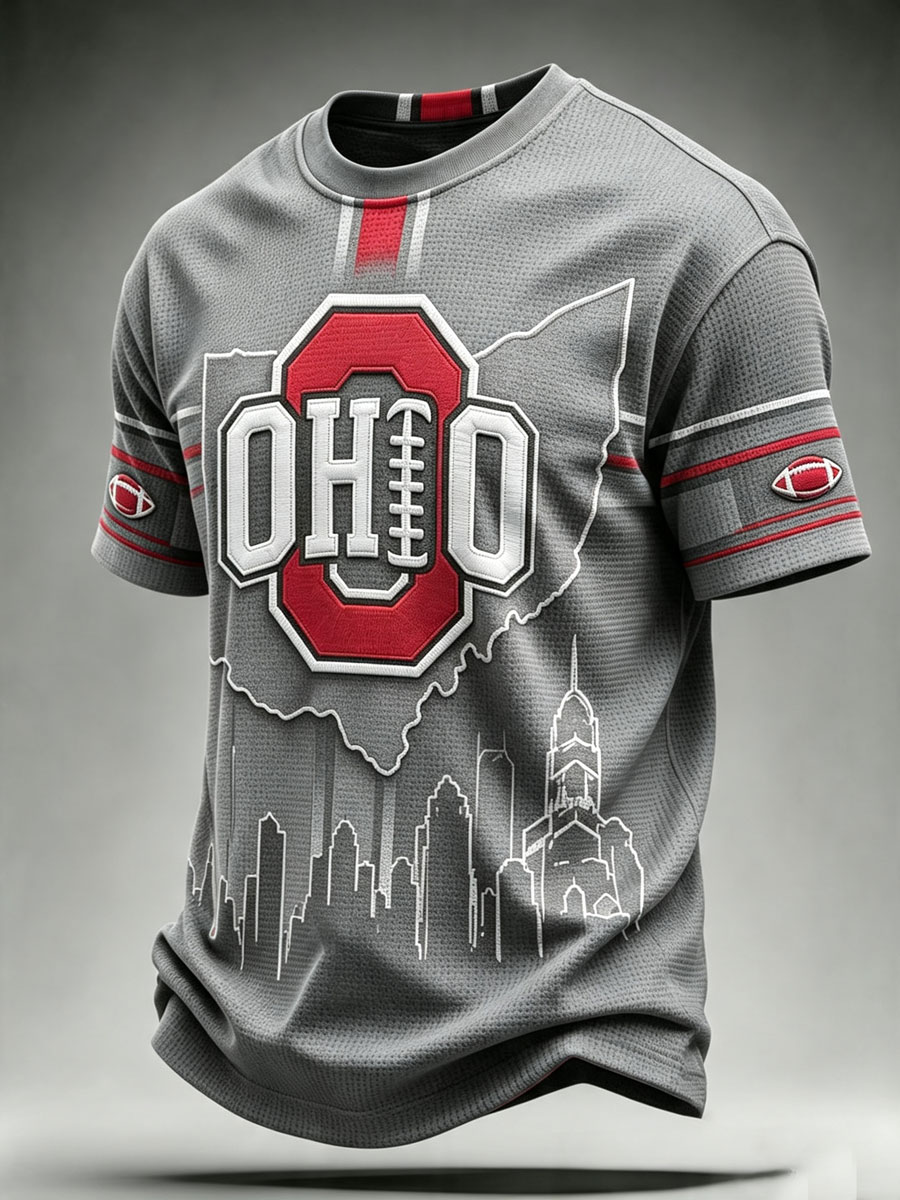 Men'S Football Fan Waffle T-Shirt