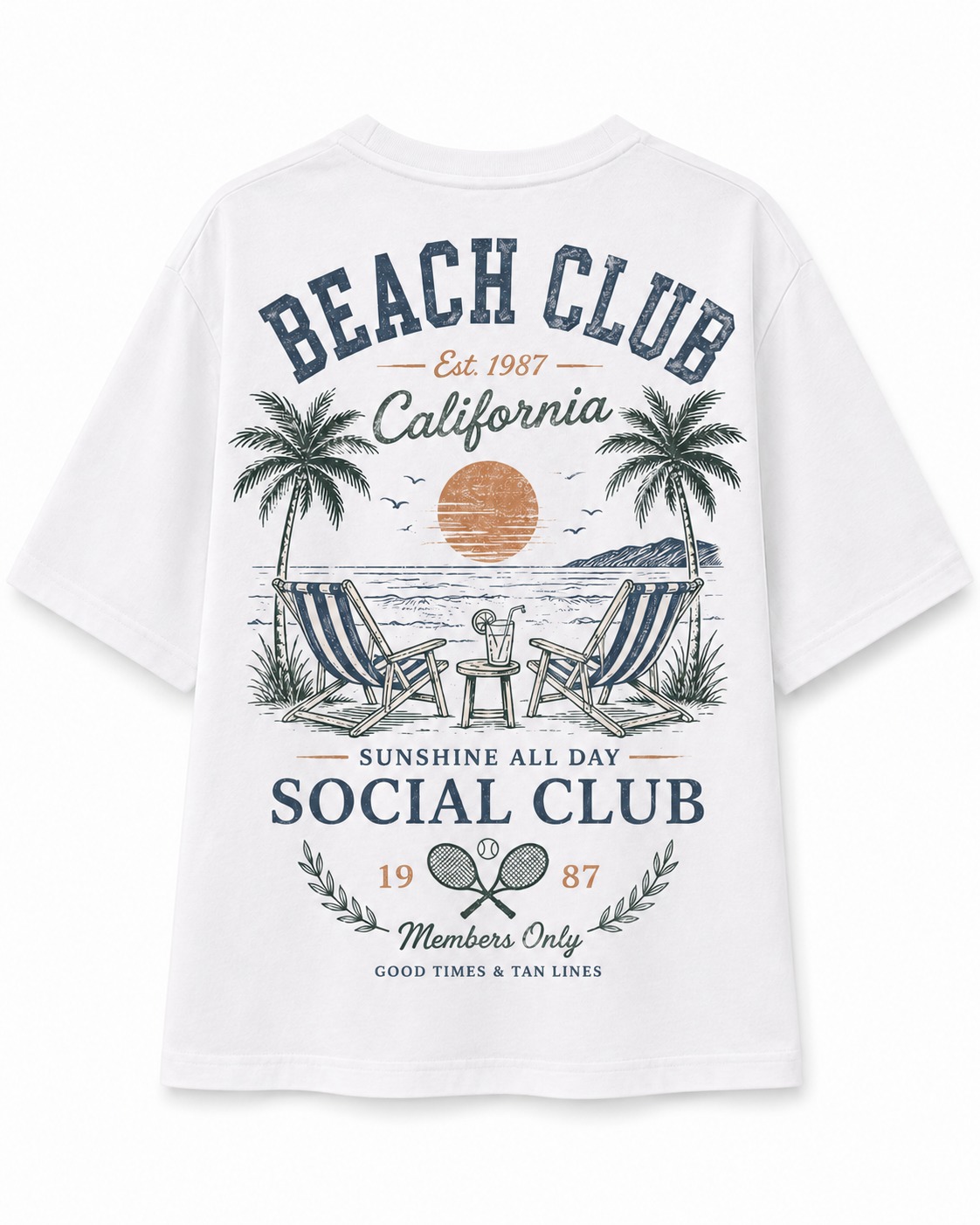 Active Beach Club Social V-Neck Tee