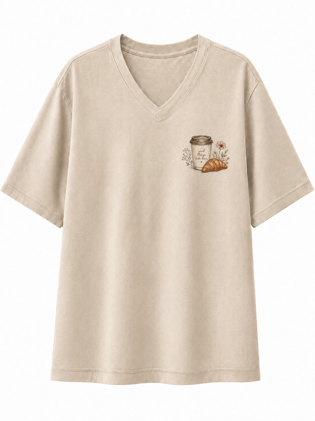 Sunday Coffee Run V-Neck Tee