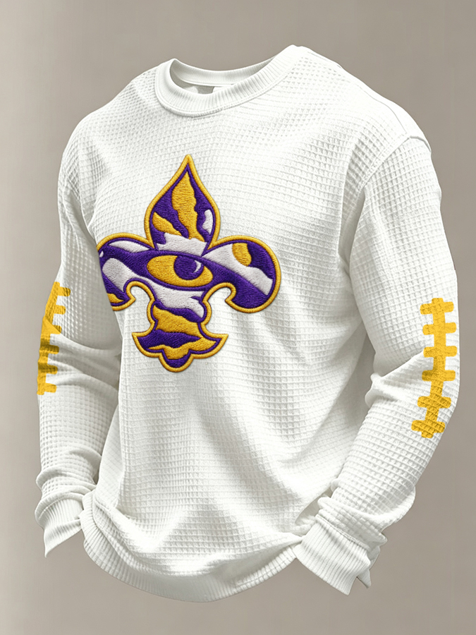 Men's Football Printed Waffle T-Shirt
