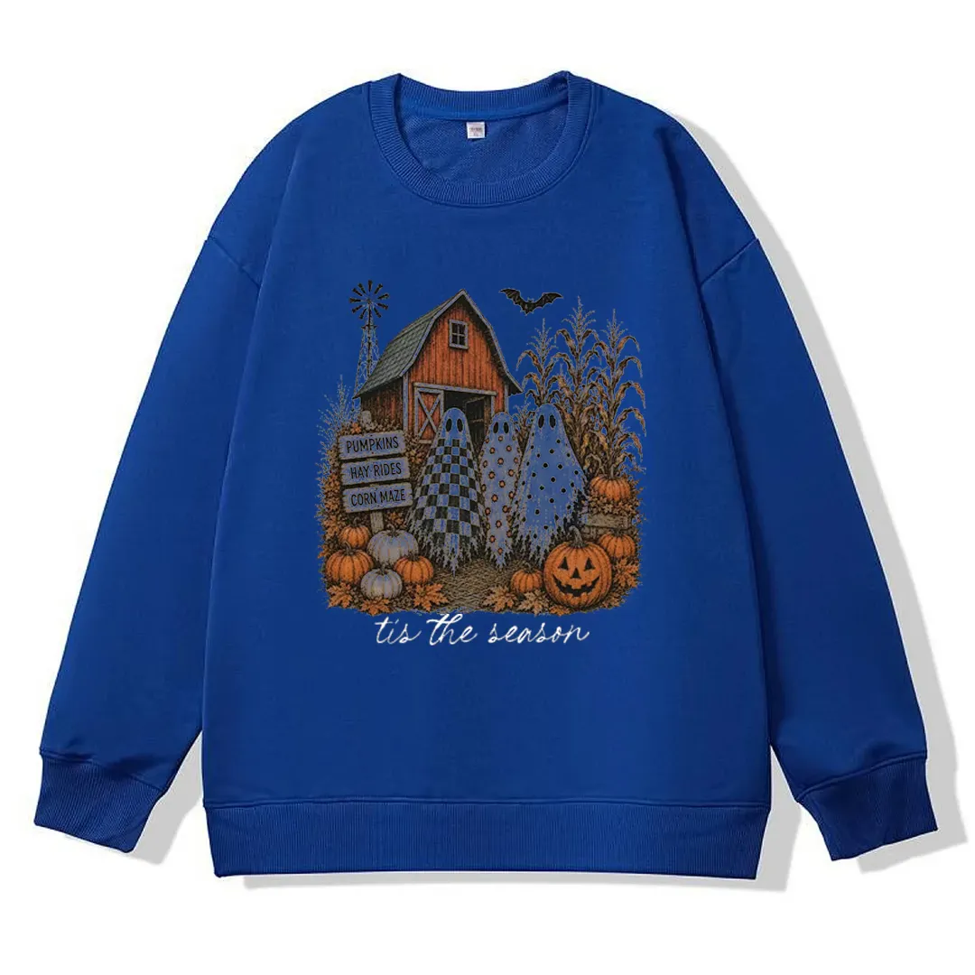 Tis The Season Ghost Trio Sweatshirt | Pumpkin Patch Ghosts Shirt