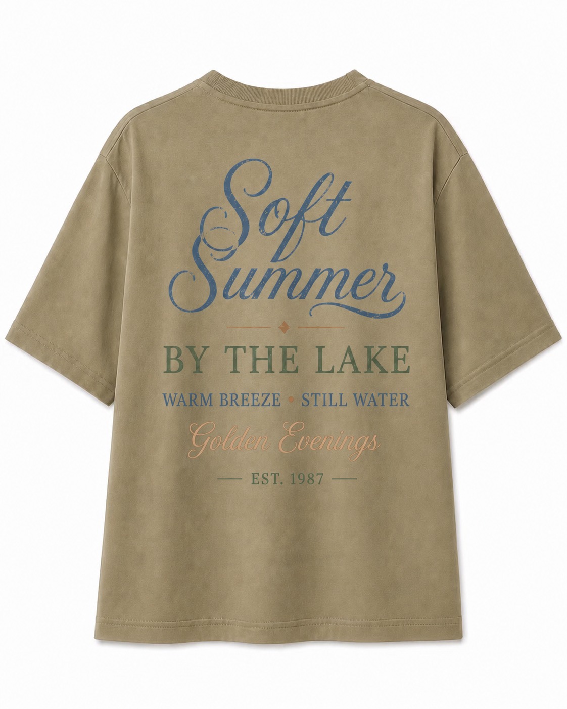 Soft Summer Lake V-Neck Tee
