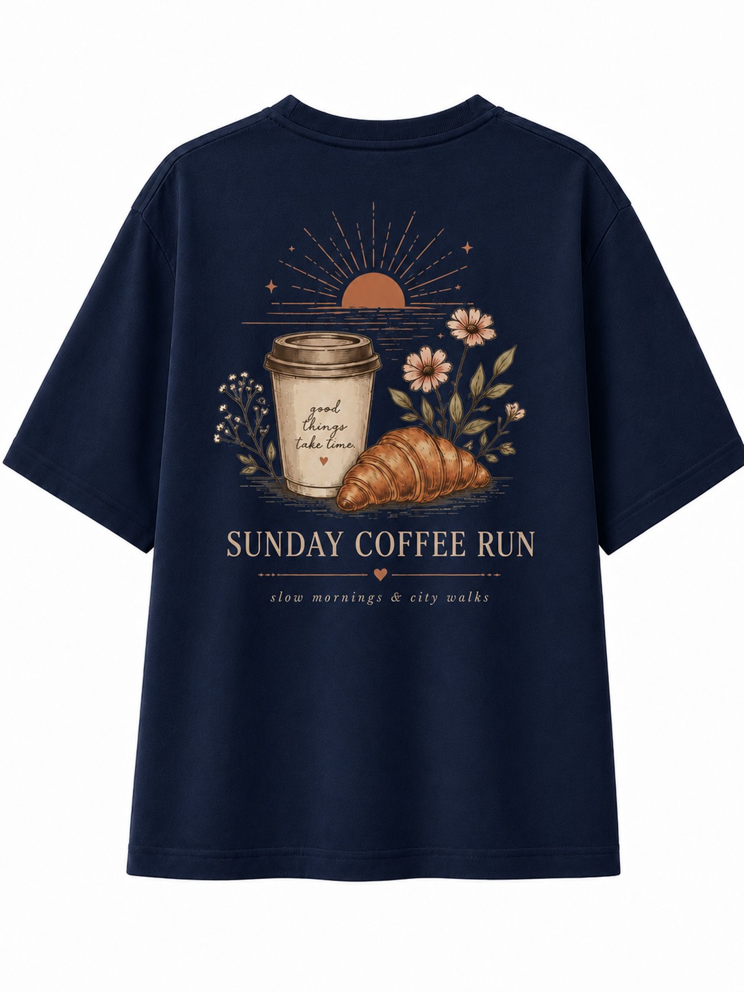 Sunday Coffee Run V-Neck Tee