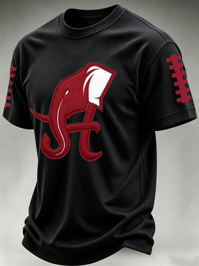 Men'S Football Print Waffle T-Shirt