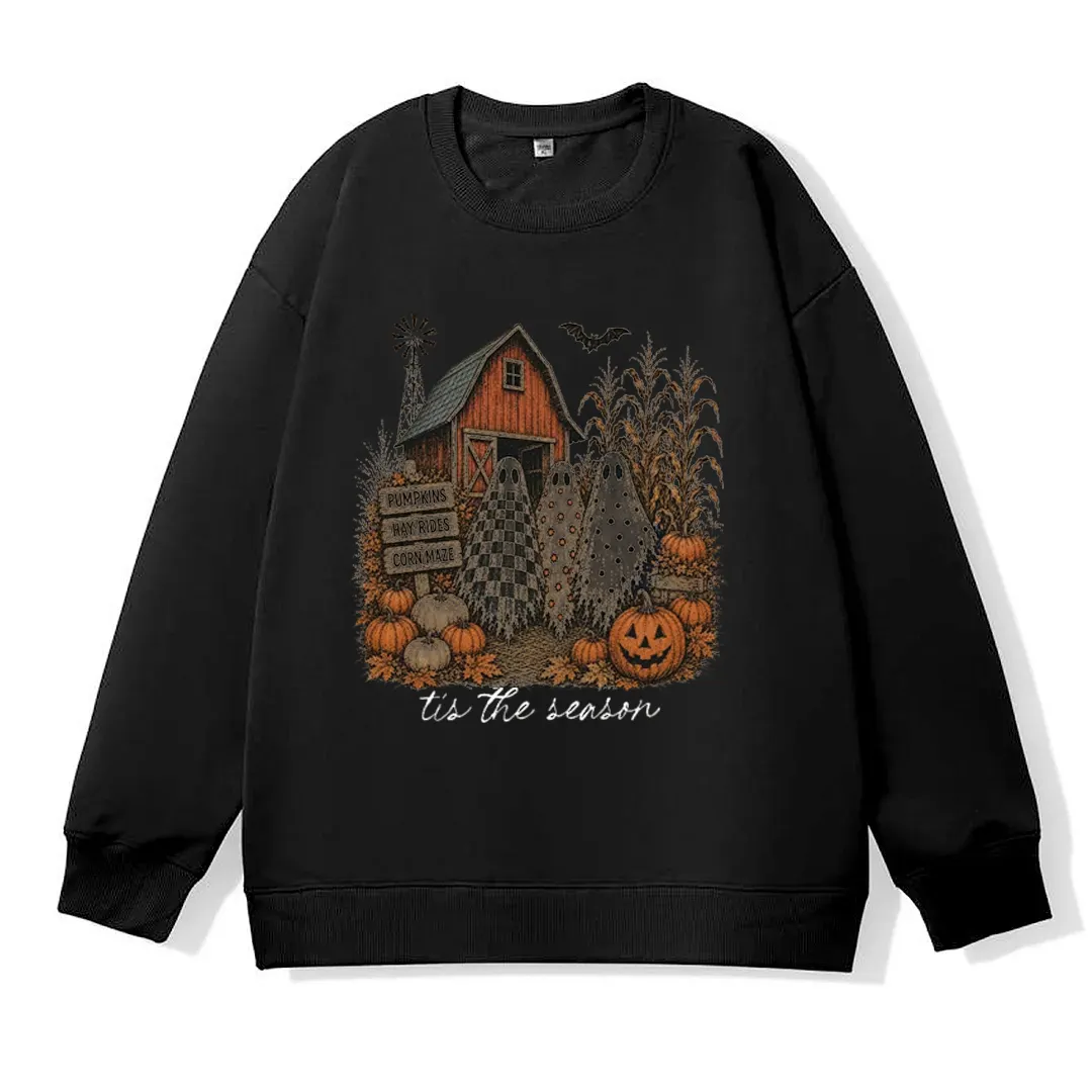 Tis The Season Ghost Trio Sweatshirt | Pumpkin Patch Ghosts Shirt