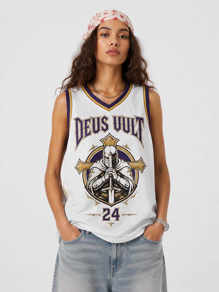 Masked King Graphic Mesh Jersey Tank Top