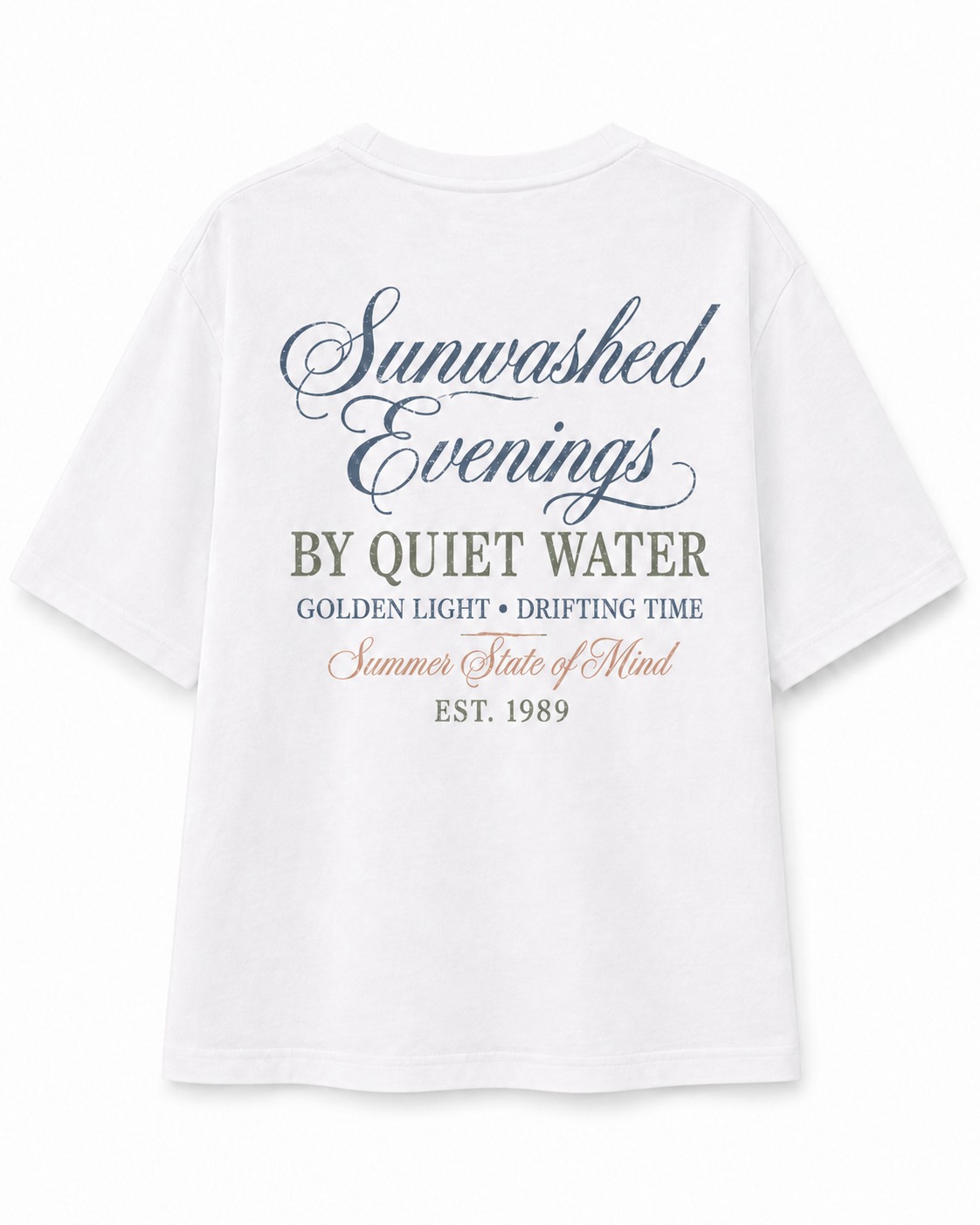 Sunwashed Quiet Lake V-Neck Tee