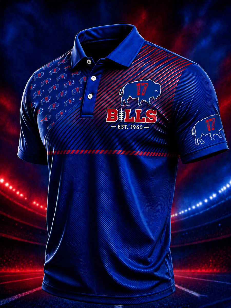 Men'S Football Fan Printed Polo Shirt