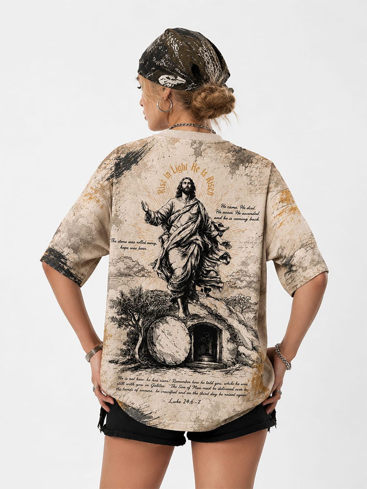 Open Tomb Eco Oversized Graphic Tees · GRS Certified