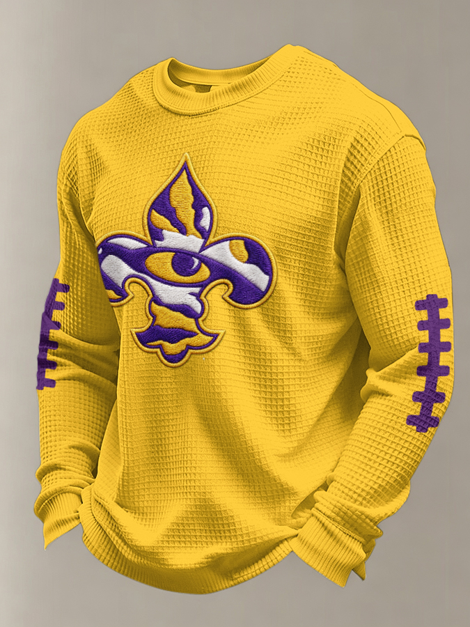 Men's Football Printed Waffle T-Shirt